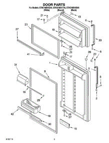 02 - Door Parts parts for Whirlpool Refrigerator ET8CHMXKB05 from AppliancePartsPros.com