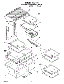 05 - Shelf Parts, Optional Parts parts for Whirlpool Refrigerator ET8LFKXKT05 from AppliancePartsPros.com