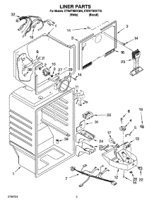 03 - Liner Parts parts for Whirlpool Refrigerator ET8WTMXKT05 from AppliancePartsPros.com