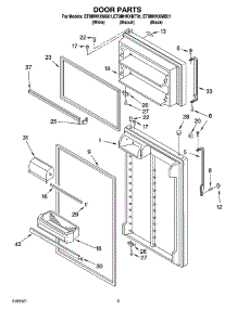 02 - Door Parts parts for Whirlpool Refrigerator ET8MHKXMT01 from AppliancePartsPros.com