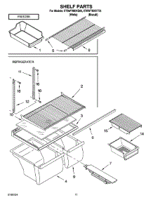 06 - Shelf Parts, Optional Parts parts for Whirlpool Refrigerator ET8WTMXKQ05 from AppliancePartsPros.com