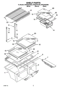05 - Shelf Parts, Optional Parts parts for Whirlpool Refrigerator ET8CHKXKQ05 from AppliancePartsPros.com
