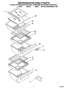 03 - Refrigerator Shelf Parts parts for Whirlpool Refrigerator ED2FHEXNT00 from AppliancePartsPros.com
