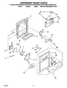 08 - Dispenser Front Parts parts for Whirlpool Refrigerator ED2FHEXNQ00 from AppliancePartsPros.com