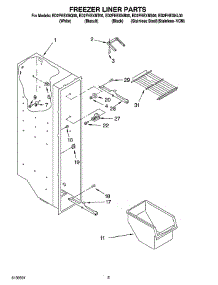 04 - Freezer Liner Parts parts for Whirlpool Refrigerator ED2FHEXNS00 from AppliancePartsPros.com