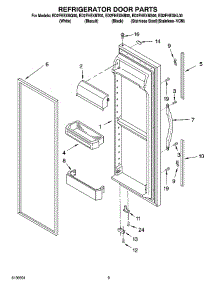 06 - Refrigerator Door Parts parts for Whirlpool Refrigerator ED2FHEXNS00 from AppliancePartsPros.com