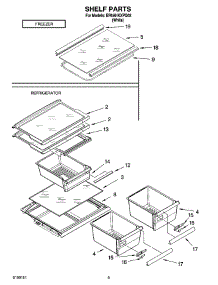 05 - Shelf Parts, Optional Parts parts for Whirlpool Refrigerator ER6AHKXPQ02 from AppliancePartsPros.com