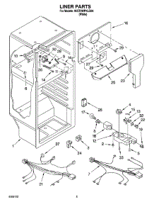 03 - Liner Parts parts for Whirlpool Refrigerator 8VET8WPKLQ04 from AppliancePartsPros.com