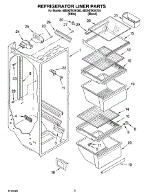 02 - Refrigerator Liner Parts parts for Whirlpool Refrigerator 8ED0GTKXKQ02 from AppliancePartsPros.com