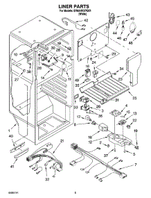 03 - Liner Parts parts for Whirlpool Refrigerator ER6AHKXPQ01 from AppliancePartsPros.com