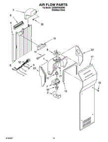 08 - Air Flow Parts parts for Whirlpool Refrigerator 3XES0FHGNS00 from AppliancePartsPros.com