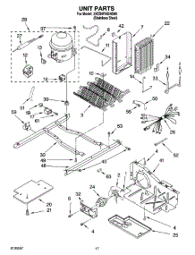 10 - Unit Parts parts for Whirlpool Refrigerator 3XES0FHGNS00 from AppliancePartsPros.com