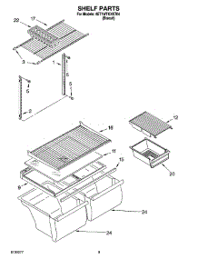 05 - Shelf Parts, Optional Parts parts for Whirlpool Refrigerator 8ET1WTKXKT04 from AppliancePartsPros.com