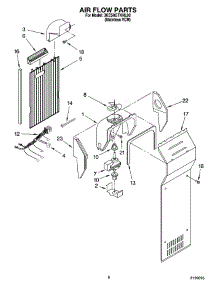 04 - Air Flow Parts parts for Whirlpool Refrigerator 3KES0GTKNL00 from AppliancePartsPros.com