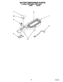 07 - Water Dispenser Parts, Optional Parts parts for Whirlpool Refrigerator ET9FHTXMT01 from AppliancePartsPros.com