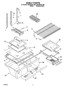 03 - Shelf Parts parts for Whirlpool Refrigerator 5GR2SHKXLS02 from AppliancePartsPros.com