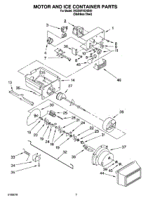 04 - Motor And Ice Container Parts parts for Whirlpool Refrigerator 3KES0FHGNS00 from AppliancePartsPros.com