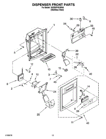 07 - Dispenser Front Parts parts for Whirlpool Refrigerator 3KES0FHGNS00 from AppliancePartsPros.com
