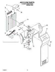 08 - Air Flow Parts parts for Whirlpool Refrigerator 3KES0FHGNS00 from AppliancePartsPros.com