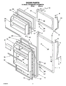 02 - Door Parts parts for Whirlpool Refrigerator ET8AHMXPT00 from AppliancePartsPros.com