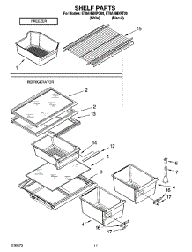 06 - Shelf Parts, Optional Parts parts for Whirlpool Refrigerator ET8AHMXPT00 from AppliancePartsPros.com