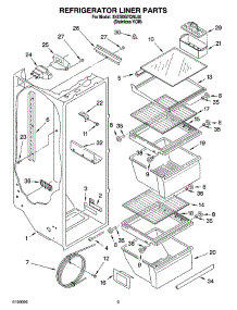02 - Refrigerator Liner Parts parts for Whirlpool Refrigerator 3XES0GTQNL00 from AppliancePartsPros.com