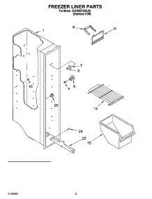 03 - Freezer Liner Parts parts for Whirlpool Refrigerator 3XES0GTQNL00 from AppliancePartsPros.com