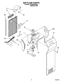 04 - Air Flow Parts parts for Whirlpool Refrigerator 3XES0GTQNL00 from AppliancePartsPros.com