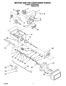 05 - Motor And Ice Container Parts parts for Whirlpool Refrigerator 3XES0GTQNL00 from AppliancePartsPros.com
