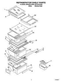 03 - Refrigerator Shelf Parts parts for Whirlpool Refrigerator 6GD25DCXHS06 from AppliancePartsPros.com