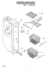 04 - Freezer Liner Parts parts for Whirlpool Refrigerator 6GD25DCXHW06 from AppliancePartsPros.com