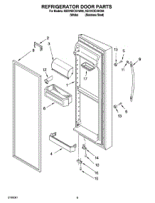 06 - Refrigerator Door Parts parts for Whirlpool Refrigerator 6GD25DCXHW06 from AppliancePartsPros.com