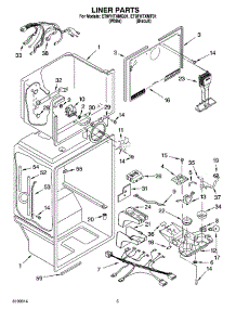 03 - Liner Parts parts for Whirlpool Refrigerator ET9FHTXMQ01 from AppliancePartsPros.com