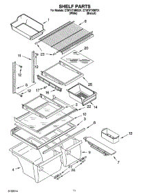 06 - Shelf Parts parts for Whirlpool Refrigerator ET9FHTXMQ01 from AppliancePartsPros.com