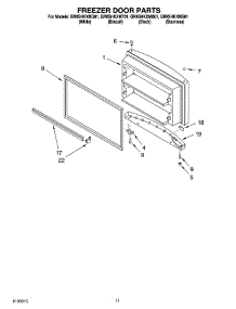 06 - Freezer Door Parts, Optional Parts parts for Whirlpool Refrigerator GR9SHKXMQ01 from AppliancePartsPros.com