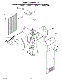 09 - Air Flow Parts parts for Whirlpool Refrigerator GD5NHAXML00 from AppliancePartsPros.com