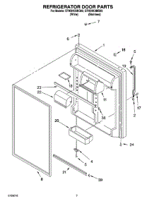 04 - Refrigerator Door Parts parts for Whirlpool Refrigerator GT9SHKXMQ03 from AppliancePartsPros.com