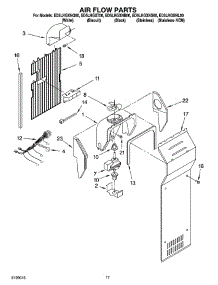10 - Air Flow Parts parts for Whirlpool Refrigerator ED5LHGXNB00 from AppliancePartsPros.com