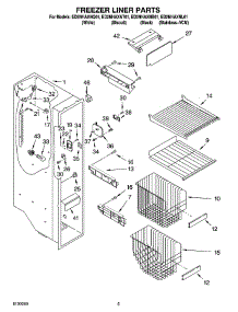 04 - Freezer Liner Parts parts for Whirlpool Refrigerator ED2NHAXNB01 from AppliancePartsPros.com