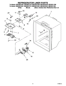 04 - Refrigerator Liner Parts parts for Whirlpool Refrigerator GB2SHKXLB01 from AppliancePartsPros.com