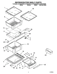 03 - Refrigerator Shelf Parts parts for Whirlpool Refrigerator GC5SHEXNS00 from AppliancePartsPros.com