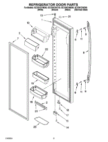 06 - Refrigerator Door Parts parts for Whirlpool Refrigerator GC5SHEXNB00 from AppliancePartsPros.com