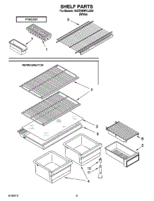 05 - Shelf Parts, Optional Parts parts for Whirlpool Refrigerator 5VET8WPKLQ02 from AppliancePartsPros.com