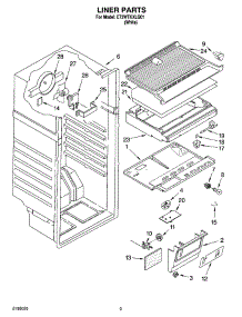 02 - Liner Parts parts for Whirlpool Refrigerator ET2WTKXLQ01 from AppliancePartsPros.com