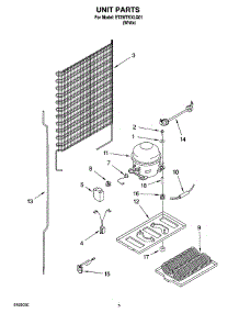 03 - Unit Parts parts for Whirlpool Refrigerator ET2WTKXLQ01 from AppliancePartsPros.com