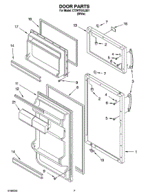 04 - Door Parts parts for Whirlpool Refrigerator ET2WTKXLQ01 from AppliancePartsPros.com