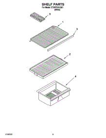 05 - Shelf Parts, Optional Parts (Not Included) parts for Whirlpool Refrigerator ET2WTKXLQ01 from AppliancePartsPros.com