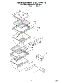 03 - Refrigerator Shelf Parts parts for Whirlpool Refrigerator ED5NHGXNQ00 from AppliancePartsPros.com