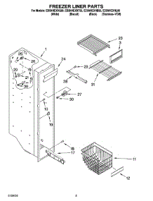 04 - Freezer Liner Parts parts for Whirlpool Refrigerator ED5NHEXNT00 from AppliancePartsPros.com