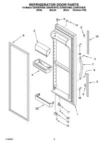 06 - Refrigerator Door Parts parts for Whirlpool Refrigerator ED5NHEXNT00 from AppliancePartsPros.com